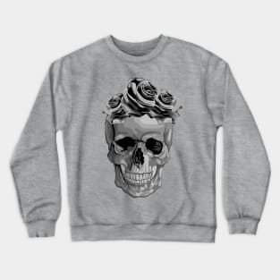 Skull With Flower Crown Crewneck Sweatshirt